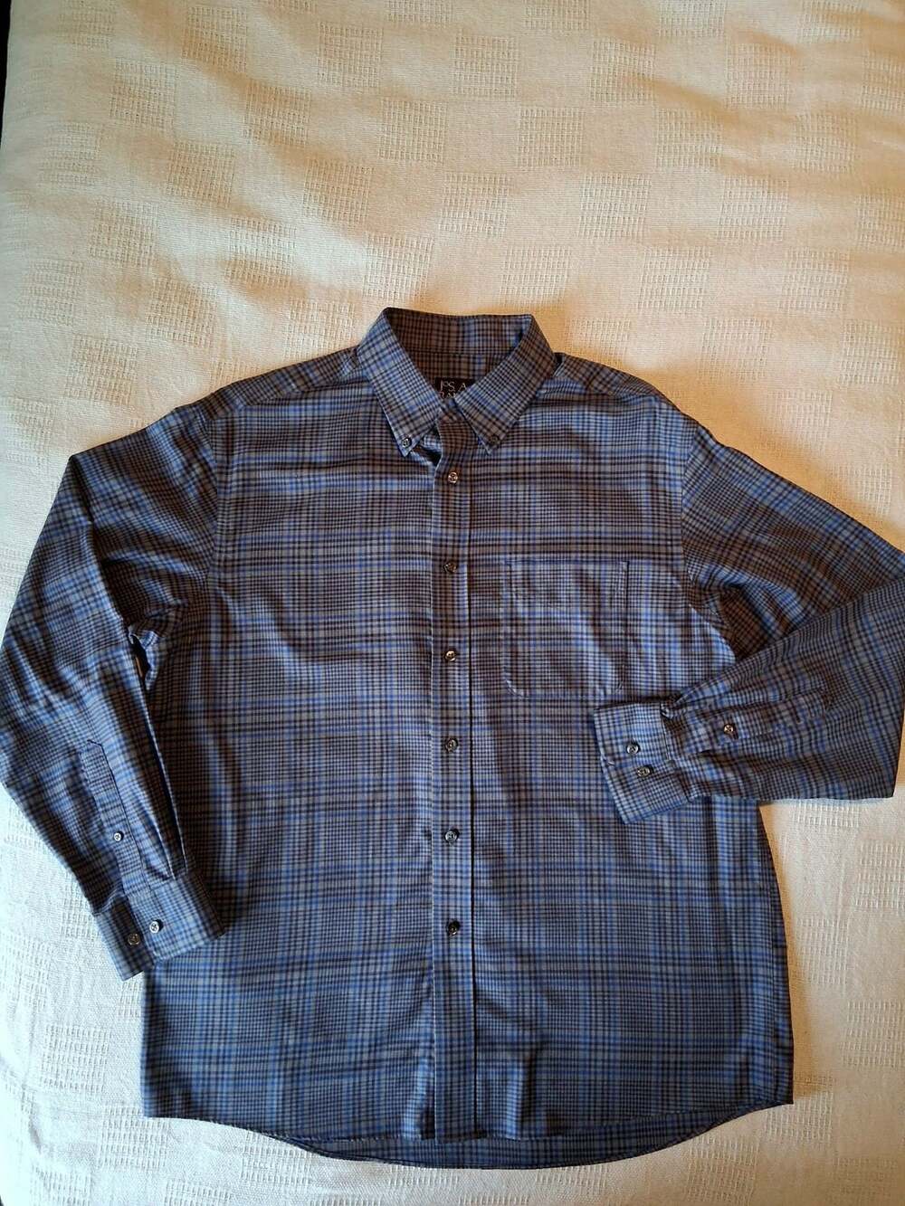 Jos. A. Bank Plaid Long Sleeve Button Down Shirt